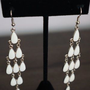 Ivory Enamel Earrings